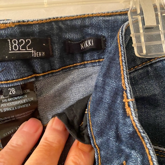 1822 Nikki Denim Dark Blue Stretch Skinny Jeans - Picture 4 of 6